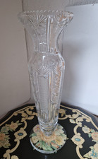 Massive Große Bleikristall Vase Sternenschliff Handarbeit VINTAGE 50cm 5kg