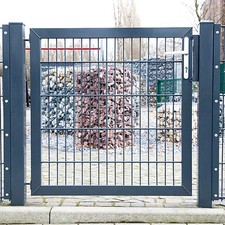 Camas Industrietoranalge Gartentor Flügeltor Doppelstabmattenzaun Gartenzaun Tor