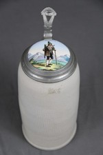 Bierkrug Maßkrug Steinkrug Tracht Bayern Miesbacher Tracht Gebirgsschütze 1880