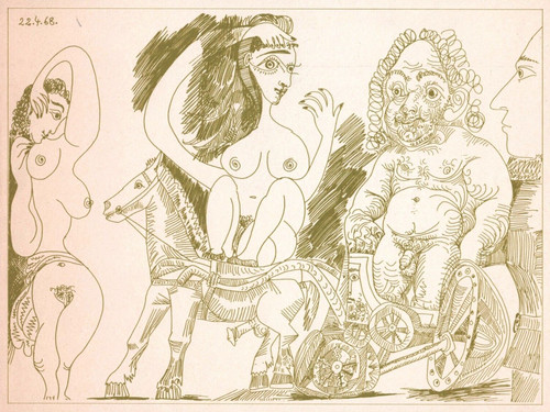Picasso 1969 lithographie mit - 1969,