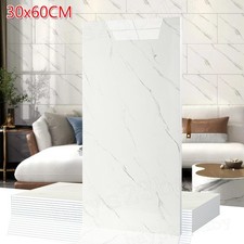 50-Stk Weiß Selbstklebende Wandpaneele Fliesenaufkleber 30x60 Küche Klebefliesen