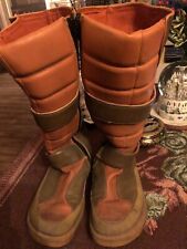 ⭐️ Eject Stiefel 37 Echt Leder Innen u Außen Khaki Orange Warm Super Bequem Wow
