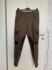 RALPH LAUREN Black Label Wolle Leder Cargo Reiten Hose US4 EU36 Neuwertig