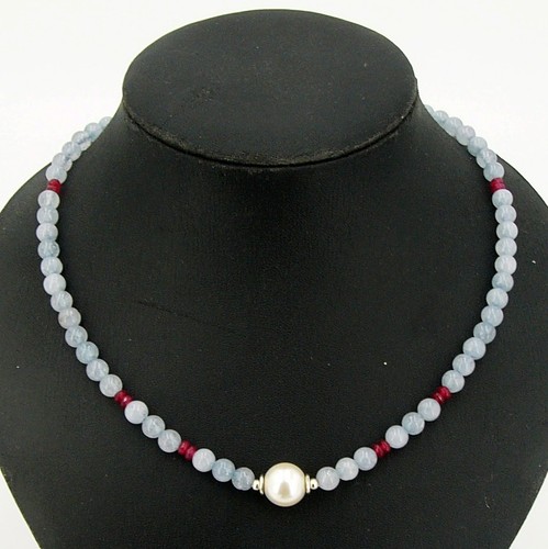 Aquamarin kette collier - aquamarin-kette,