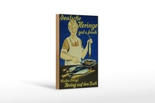 Holzschild 12x18cm Fisch