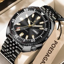 Luxus Herren Armbanduhr Quarzuhr Sportuhr Datum 5ATM Wasserdicht Taucher Uhren