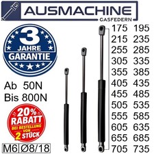 Gasdruckfeder mit Kugelpfanne