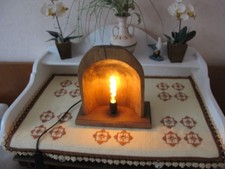 Tischlampe / Lampe, Unikat aus einer Holzmolle / Schlachtemolle