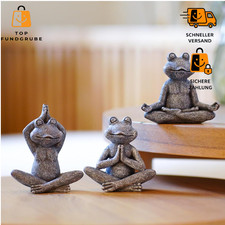Yoga Frosch Deko 3 Stück für