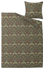 Microfaser Bettwäsche 4 Tlg. Blumen 140x200 + 80x80 cm grün