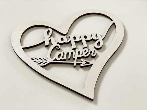 Camping schild happy camper - camping,