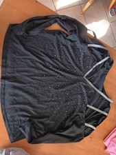Schwarzes Glitzer Top Größe XL