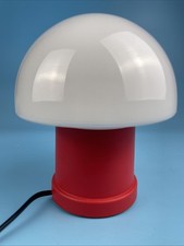 Massive Belgien Pilzlampe Tischlampe Mod. 13174  Vintage Space Age Rot/weiß TOP