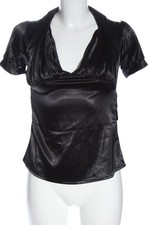 BAT ATTACK Kurzarm-Bluse Damen Bluse Gr. DE 36 schwarz Casual-Look