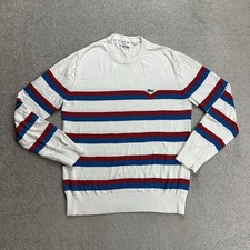 LACOSTE Herren Pullover Gr M Sweater Strickpullover Jumper Logo 29402 Weiß