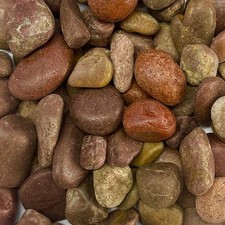 FLUSSKIESEL 20-60mm 1kg Dunkelrot Kieselsteine Dekosteine Natursteine