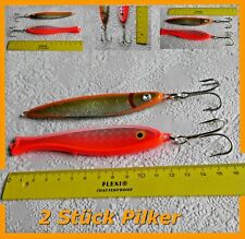 Pilker Dorsch 2 Pilker Blinker Ostsee Köder Rodex  Angel Köder angeln rot orange