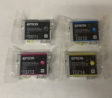 4 x Epson T0711 T0712 T0713