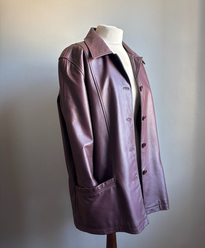 Lange lederjacke trenchcoat - lange,