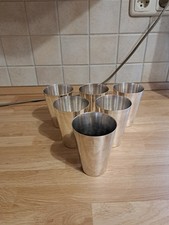 6 Stück WMF Trinkbecher,   5x EP Brass Germany, 1 x Bienenkorbmarke 