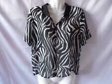 NEU ! sehr hübsche Bluse Tigerlook Tunika Kurzbluse Gr. S teiltransparent luftig