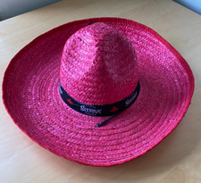 SIERRA Tequila Strohhut Sombrero rot | One Size Sonnenschutz