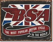 Schild USA BSA British Vintage