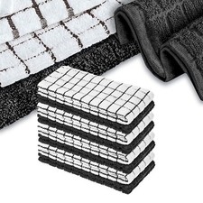 8er SET kariert Schwarz Weiß