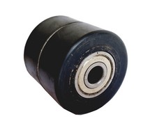 Polyurethan Gabelrolle Hubwagen 82 x 74 mm Rollen Ersatzrad Hubwagenrad schwarz