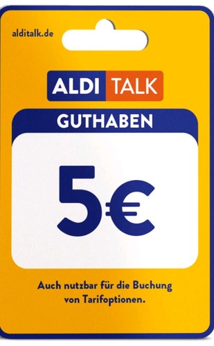 Aldi talk guthaben - talk, 5€