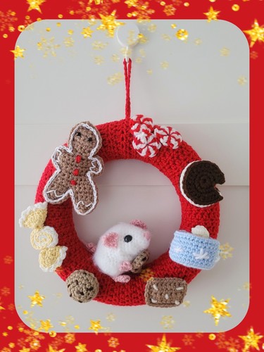 Kranz gehäkelt weihnachten - gehäkelt,