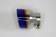 Endrohr Edelstahl blau