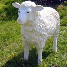 SCHAF lebensgross 78 cm weiß