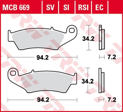 Bremsbelag für suzuki - dr, 650