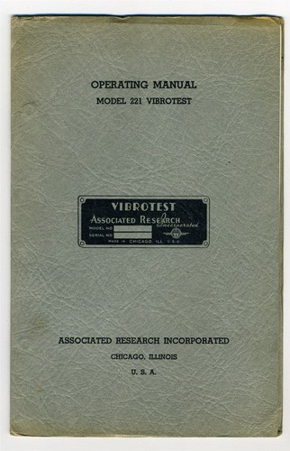 Associated research vibrotest - research,