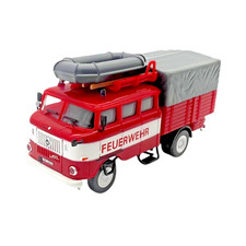 S.E.S IFA W50 L mit DDR Schlauchboot Feuerwehr Rot LKW DDR H0 Model