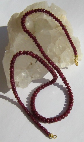 Collier rubin kette - kette;, button