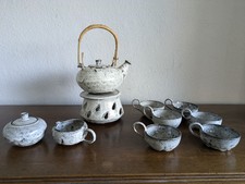 Elly & Walter Serocka Keramik Tee Service 10tlg Schmelzglasur  Lava 70er Design 