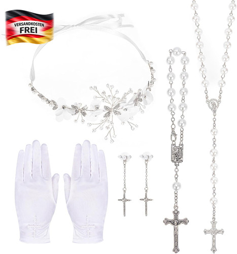 Kommunion haarschmuck set aus - kommunion,