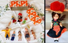 neun Biegepüppchen 60er Jahre