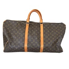 Louis Vuitton LV Boston Bag Keepall 55 Braun Monogram 3232497