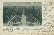 Ansichtskarte Karlsruhe vom Schlossturm aus 1900 (Nr.951)