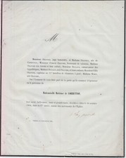 1864 Sterbeurkunde Hortense de CORBETTON - Valencia - Allex (Drôme).