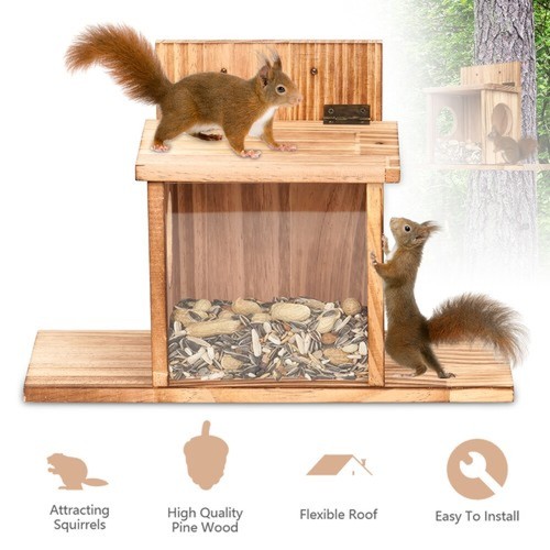 Holz eichhörnchen futterhaus - holz,