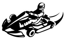 GO KART RACING  Aufkleber 1x