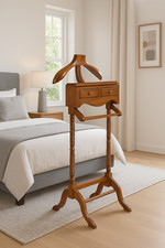 Stummer Diener Mahagoni Herrendiener Holz Butler Kleiderständer Antik Garderobe