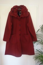 BORIS INDUSTRIES Fleece Mantel Smok-Kragen 46 48 50  EG NEU bordeaux LAGENLOOK