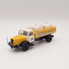 Brekina 1:87 Henschel HS 140 Pritsche Mit Tanks Becker Bier *Sondermodell*