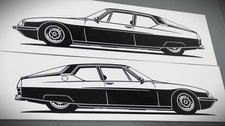 Citroen SM Sticker Silhouette