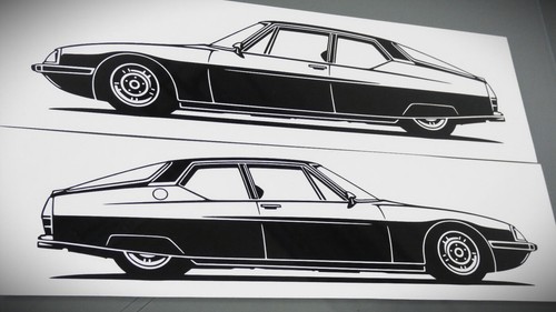 Citroen sticker silhouette - citroen, sm